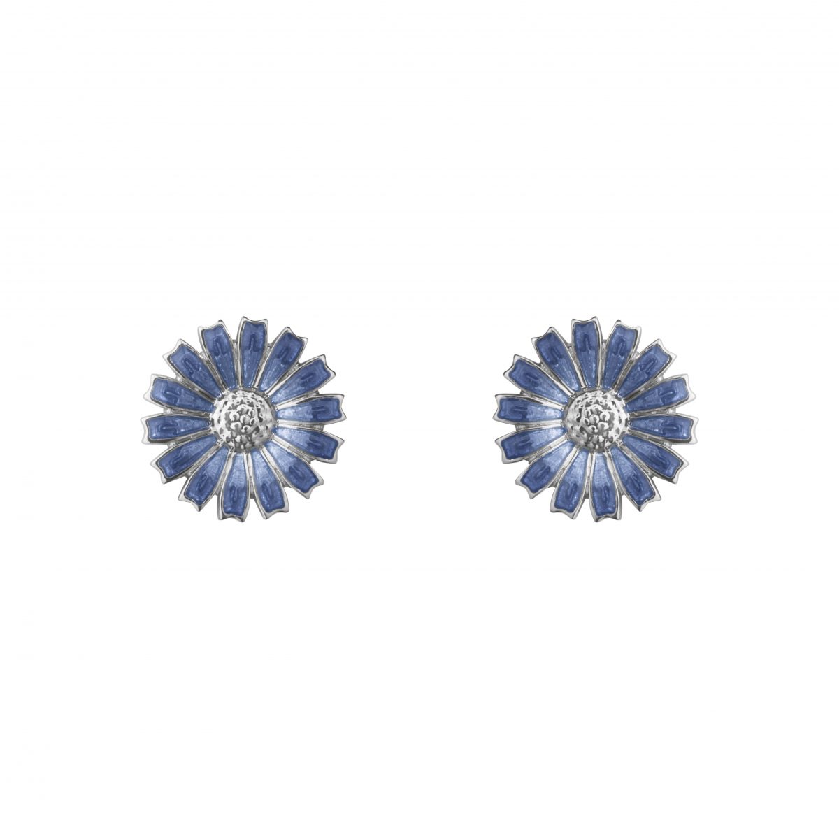 Daisy Stud Blue Enamel