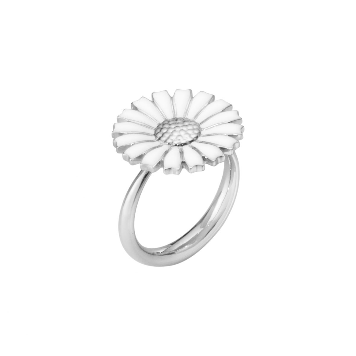 Daisy Plain Shank White Enamel